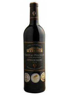 Вино Chateau Peychaud Cotes De Bourg (Шато Пейшо Кот Де Бург, кожаная этикетка)